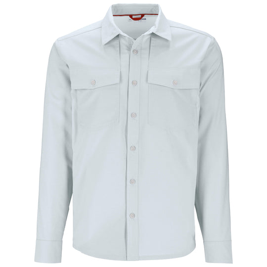 Simms Men's No-See-Um Bugstopper LS Shirt Bimini Blue Heather Image 01