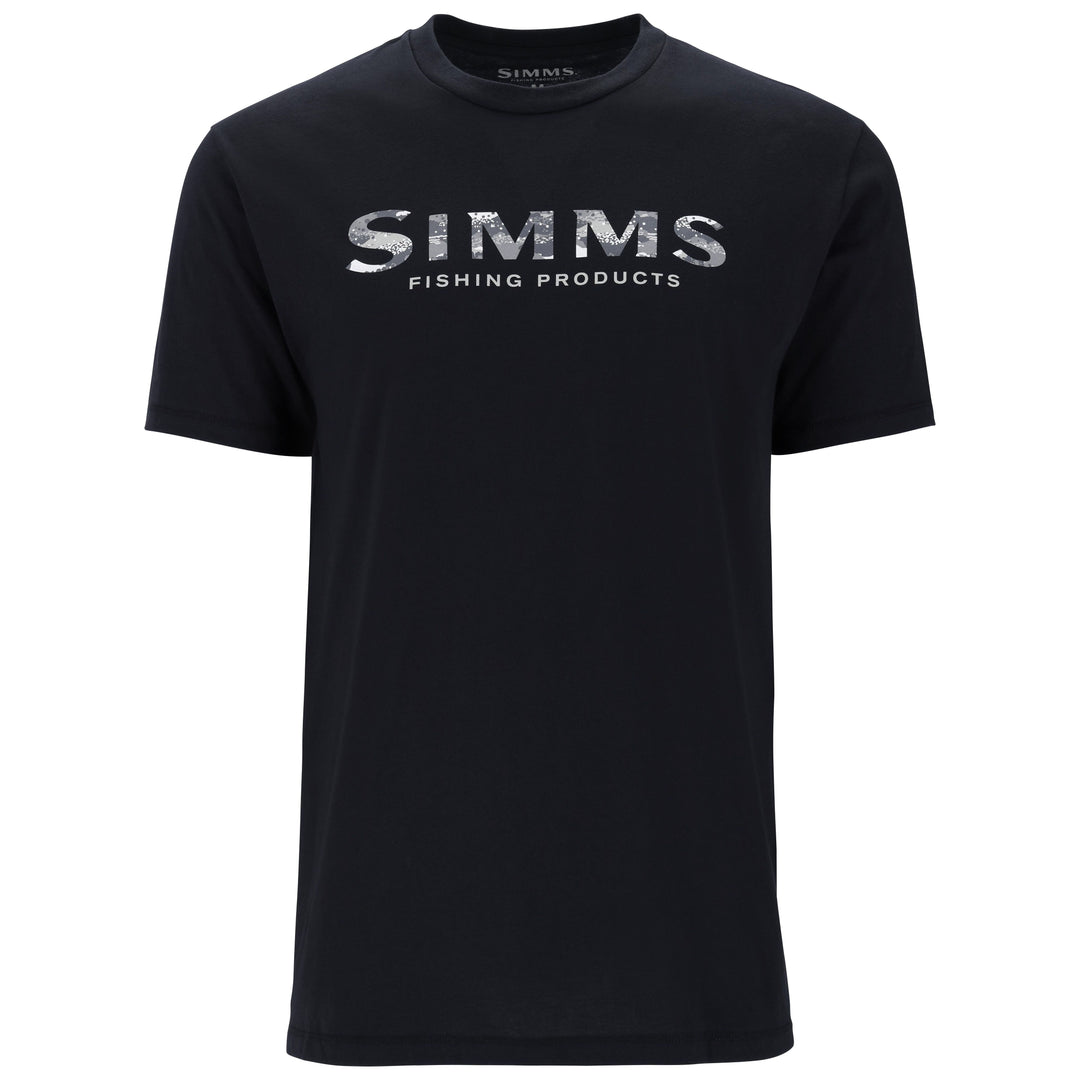 Simms Men's Shroud Fill Logo T-Shirt Black Image 01