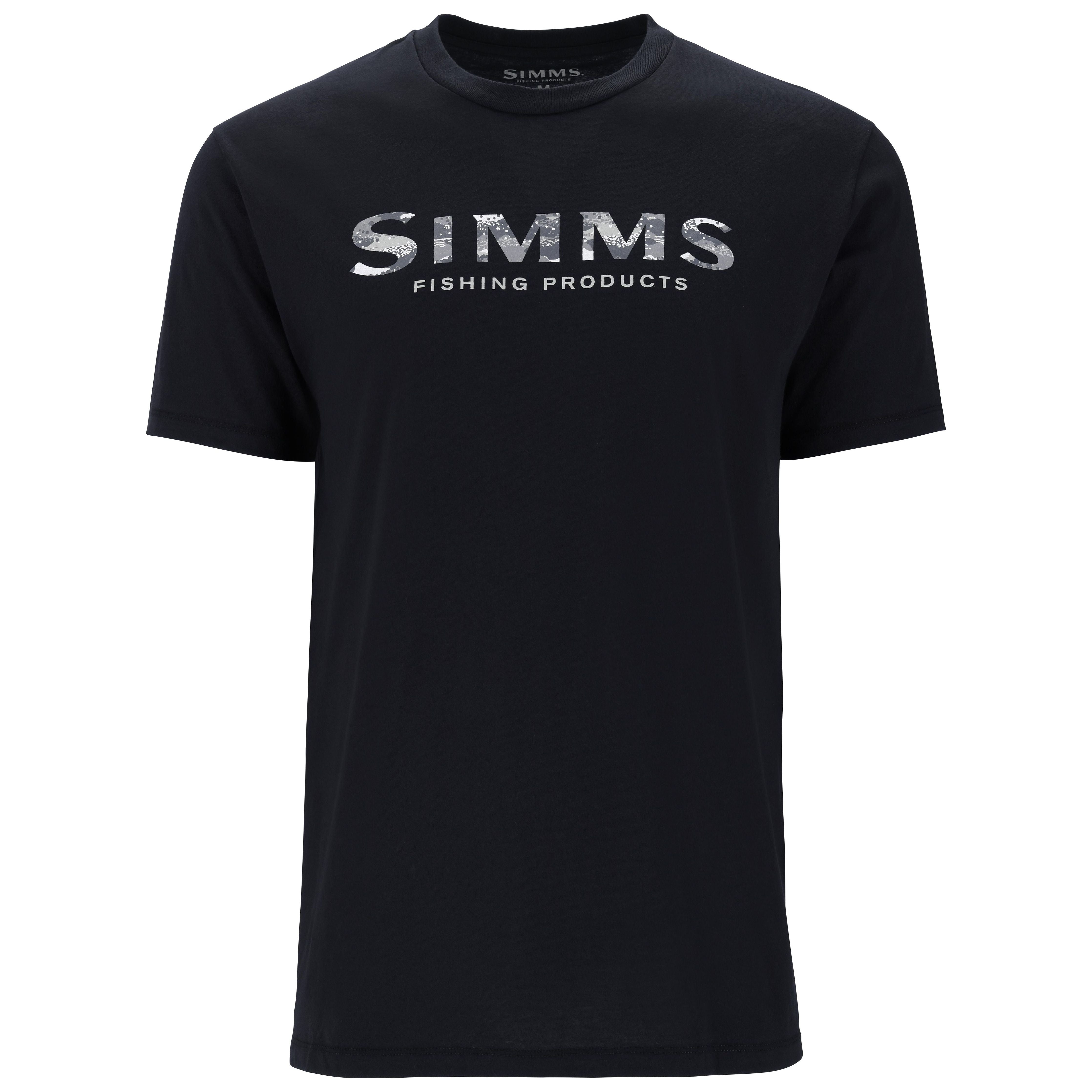 Simms Men's Shroud Fill Logo T-Shirt Black Image 01
