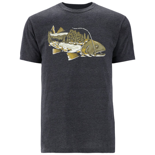 Simms Men's Spring Flow T-Shirt Charcoal Heather Image 01