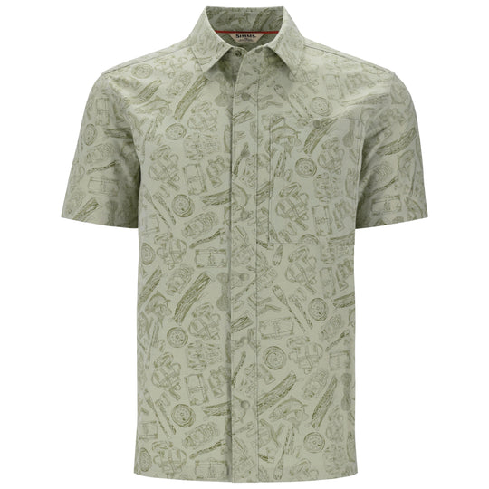 Simms Men's Tailout SS Shirt Camp Pale Pine Image 01