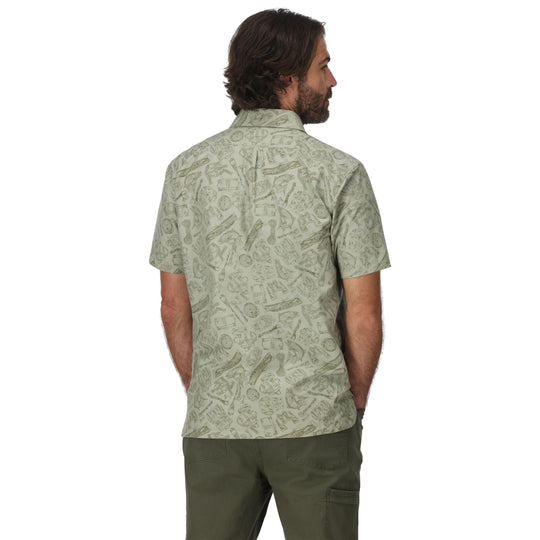 Simms Men's Tailout SS Shirt Camp Pale Pine Image 02