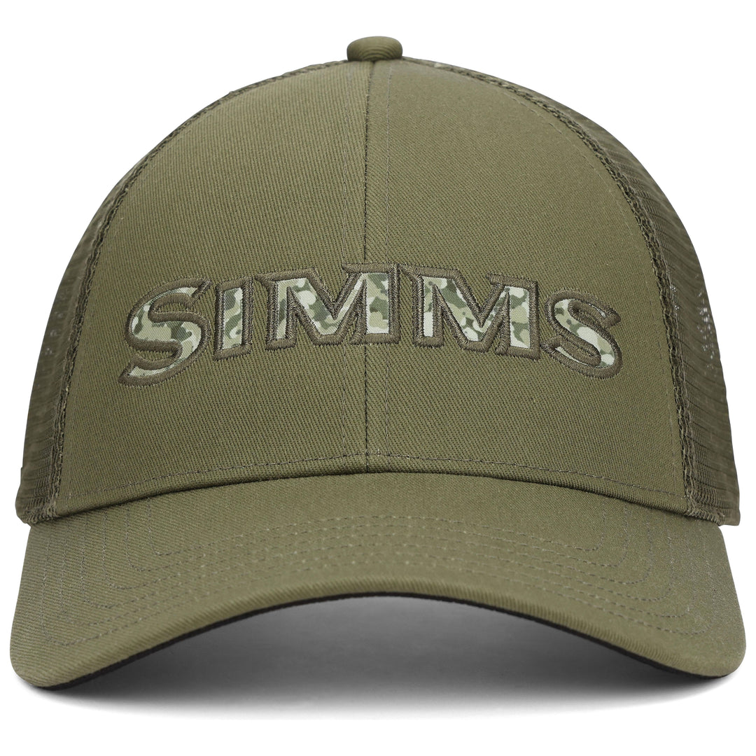Simms Single Haul Trucker - Back Eddy Camo Fill Loden Image 01