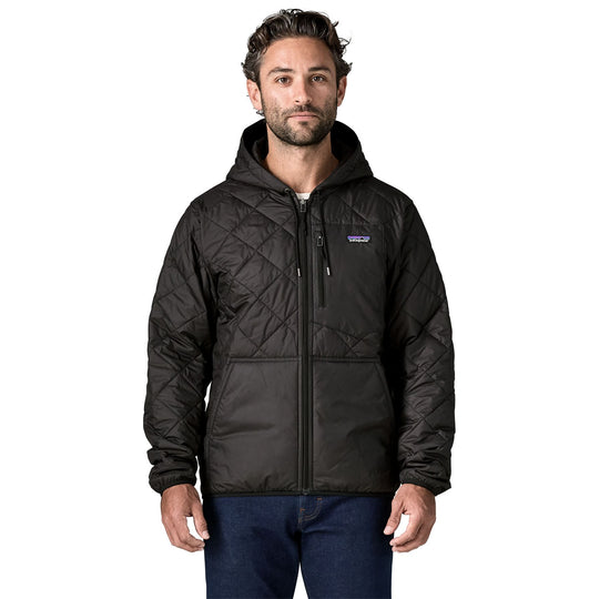 Patagonia Men's Diamond Quilted Bomber Hoody Black with Black Image 02