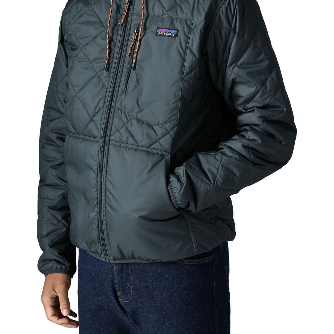 Patagonia Men's Diamond Quilted Bomber Hoody Summit Blue Image 04