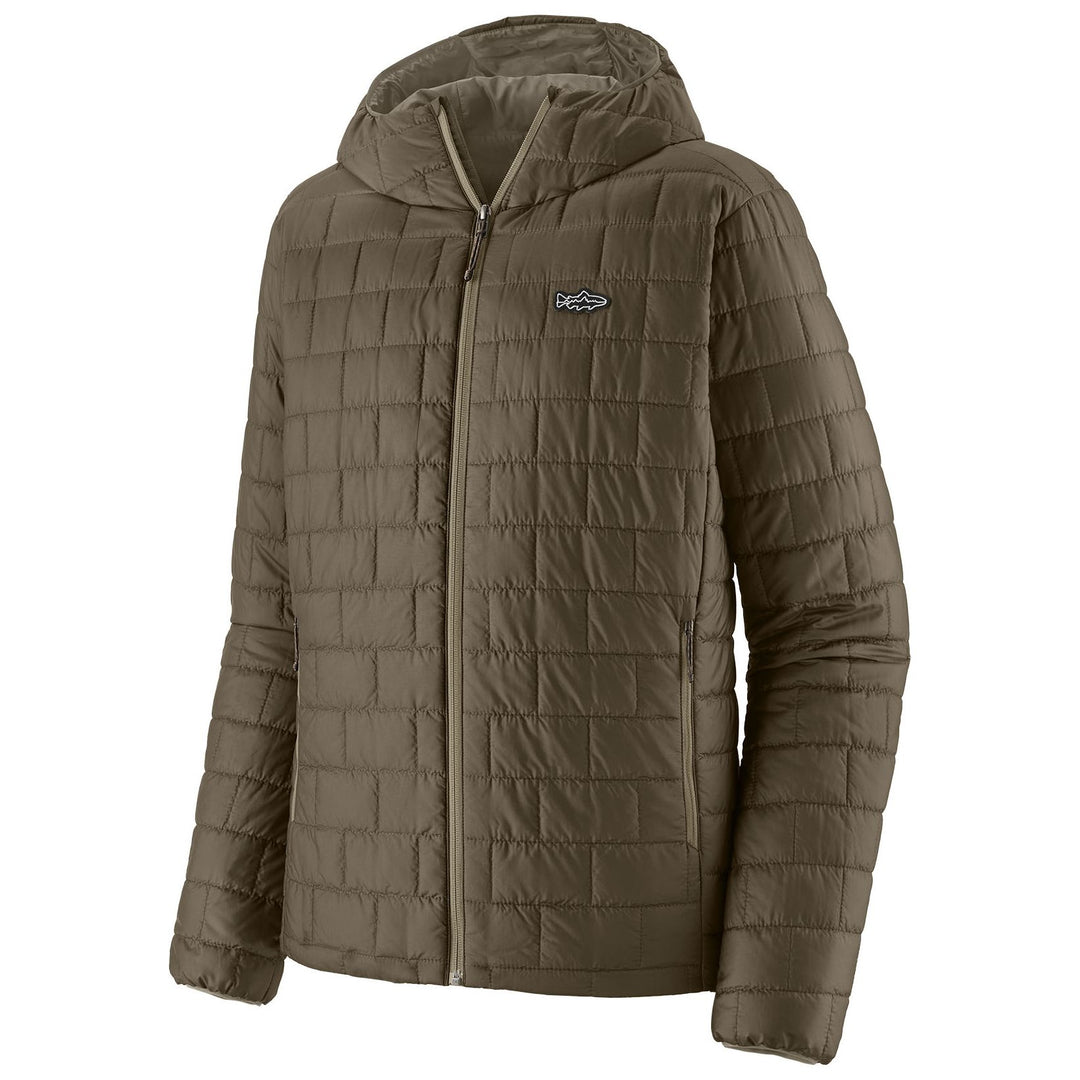 Patagonia Men's Nano Puff Fitz Roy Trout Hoody Basin Green Image 01