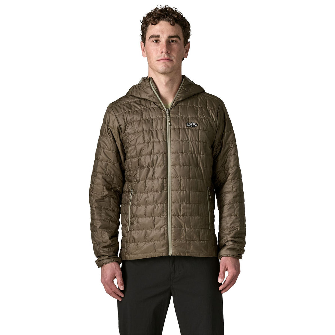 Patagonia Men's Nano Puff Fitz Roy Trout Hoody Basin Green Image 02