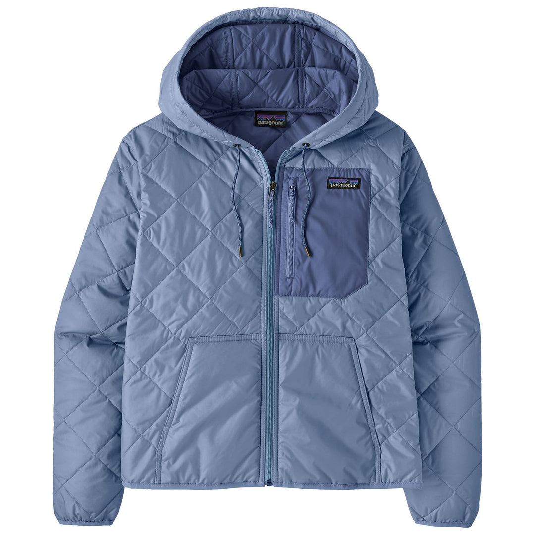 Patagonia Women's Diamond Quilted Bomber Hoody Barnacle Blue Image 01