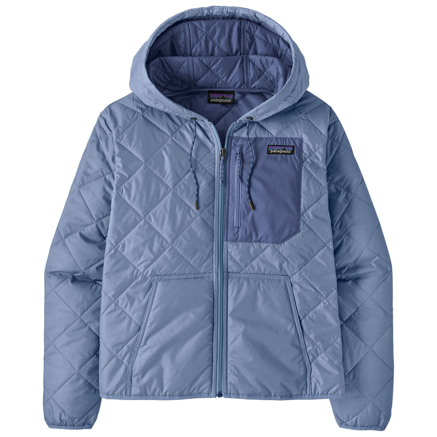 Patagonia Women's Diamond Quilted Bomber Hoody Barnacle Blue Image 01