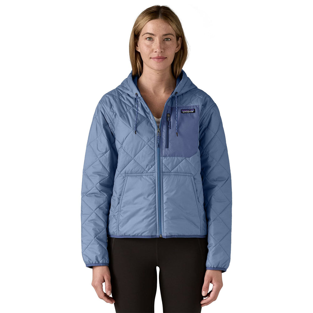 Patagonia Women's Diamond Quilted Bomber Hoody Barnacle Blue Image 02