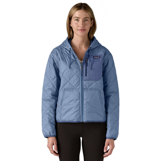 Patagonia Women's Diamond Quilted Bomber Hoody Barnacle Blue Image 02