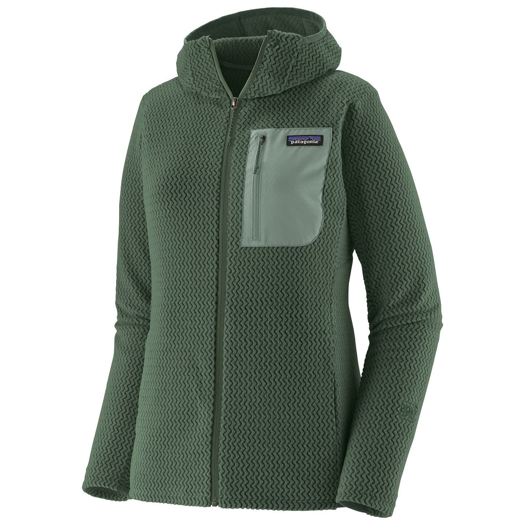 Patagonia Women's R1 Air Full-Zip Hoody Canopy Green Image 01