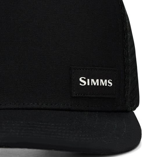 Simms High Crown Flatbill Black Image 03