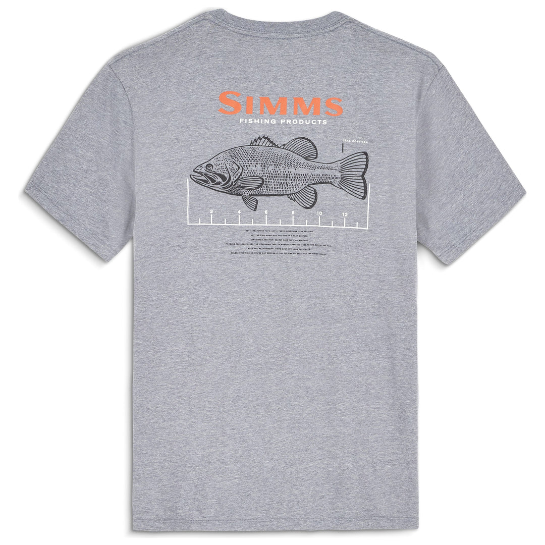 Simms Men's Bass Ruler T-Shirt Athletic Heather Image 01