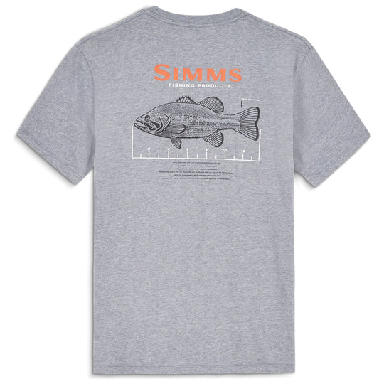 Simms Men's Bass Ruler T-Shirt Athletic Heather Image 01