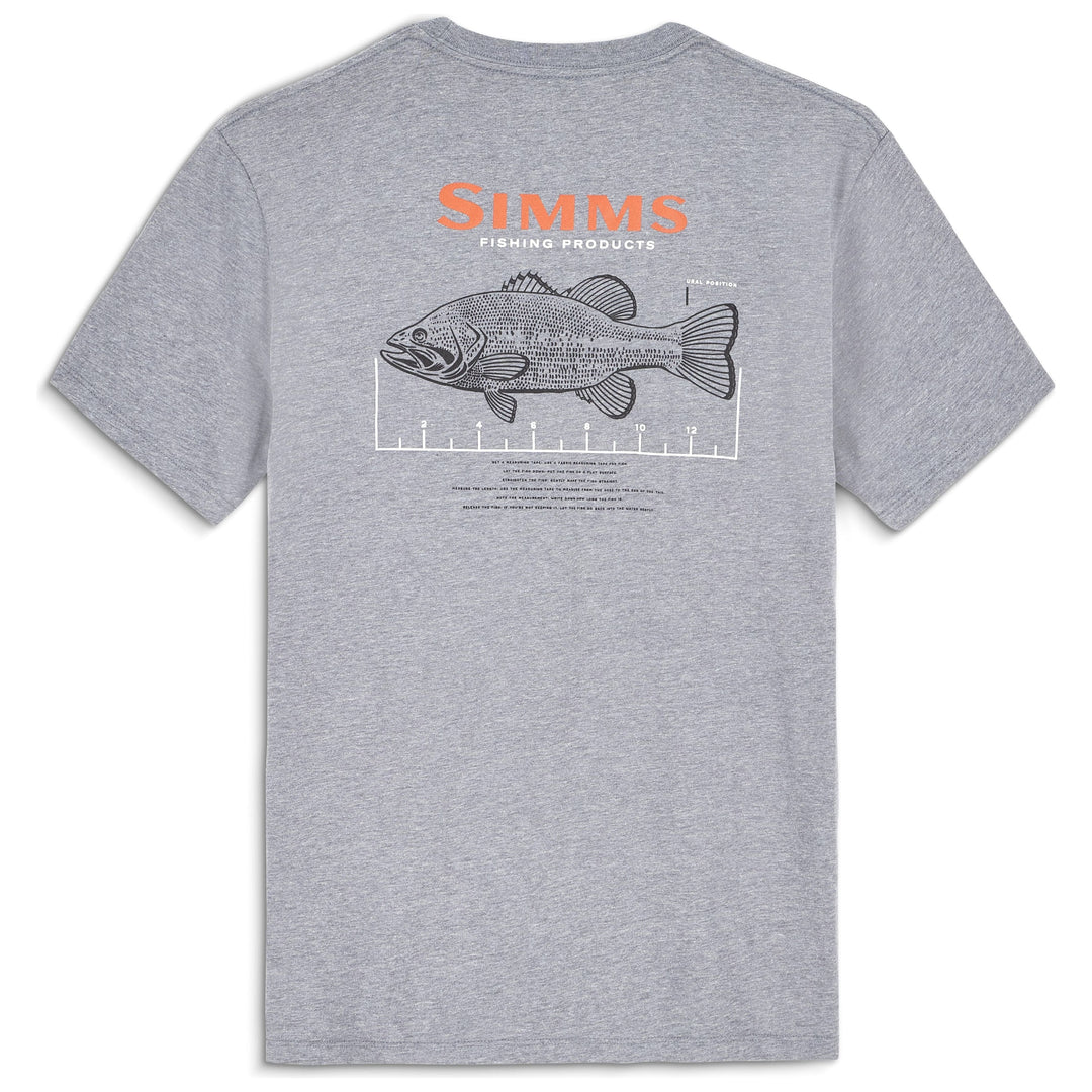 Simms Men's Bass Ruler T-Shirt Athletic Heather Image 01