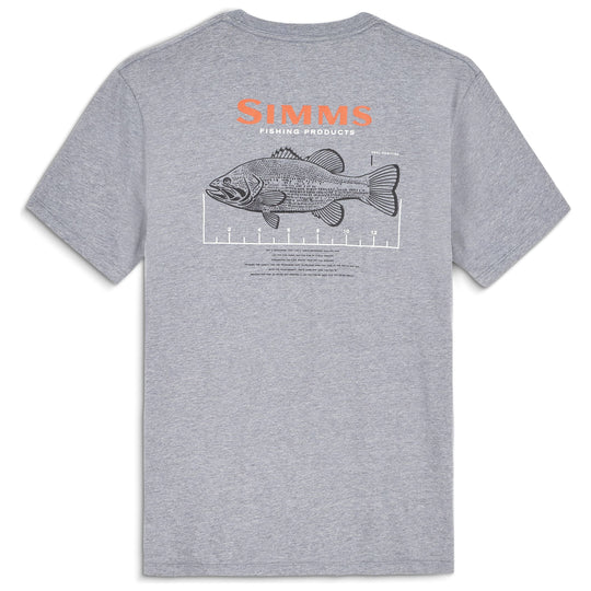 Simms Men's Bass Ruler T-Shirt Athletic Heather Image 01