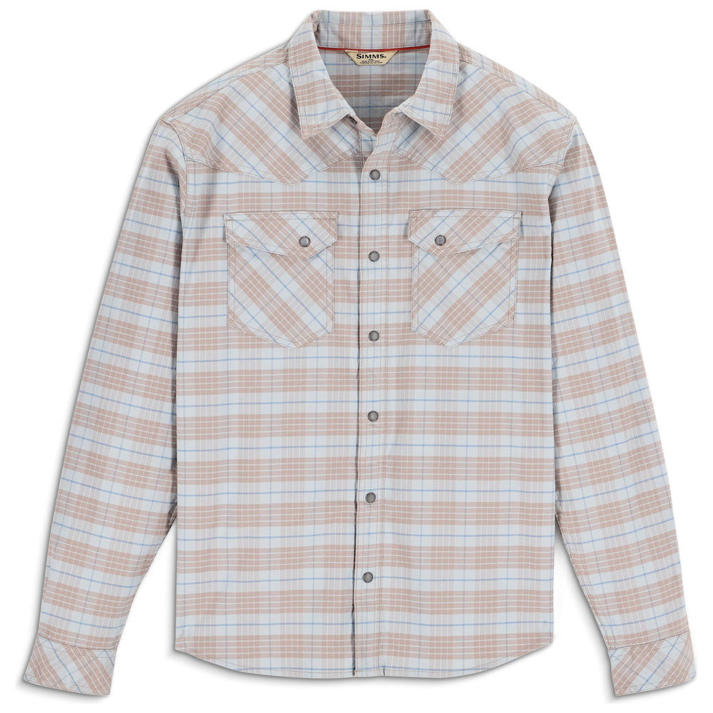 Simms Men's Brackett Flannel Drummond Plaid: Sterling Image 01