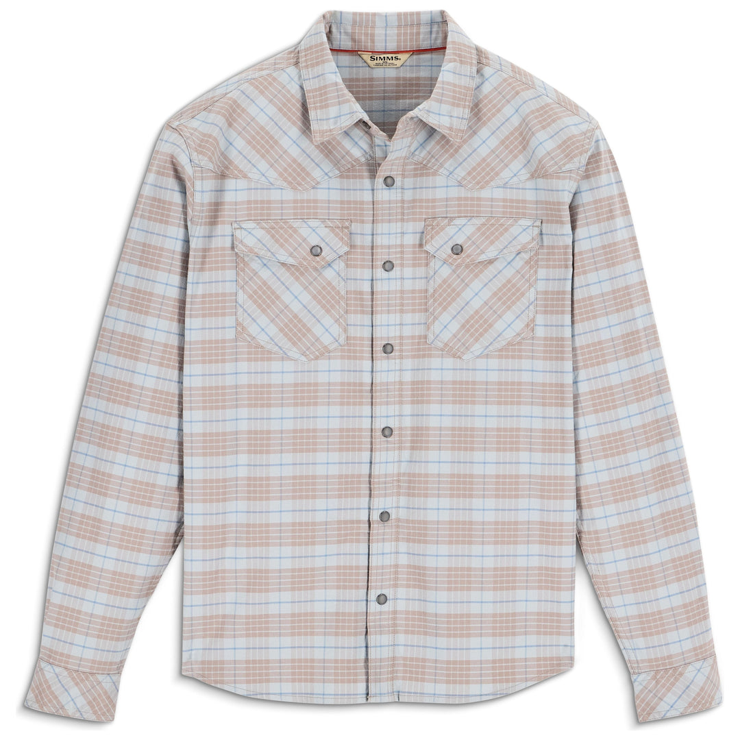 Simms Men's Brackett Flannel Drummond Plaid: Sterling Image 01
