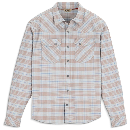 Simms Men's Brackett Flannel Drummond Plaid: Sterling Image 01