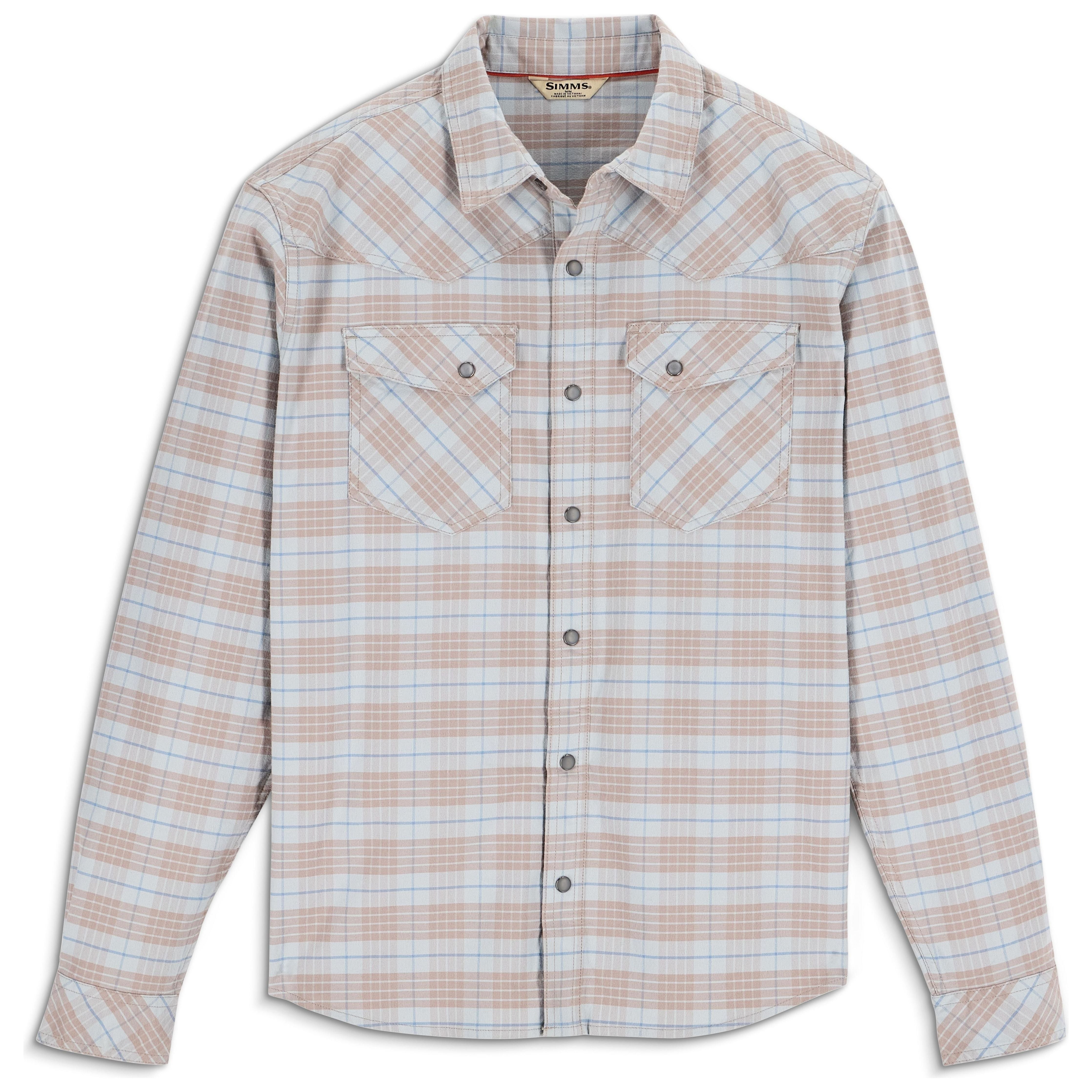 Simms Men's Brackett Flannel Drummond Plaid: Sterling Image 01