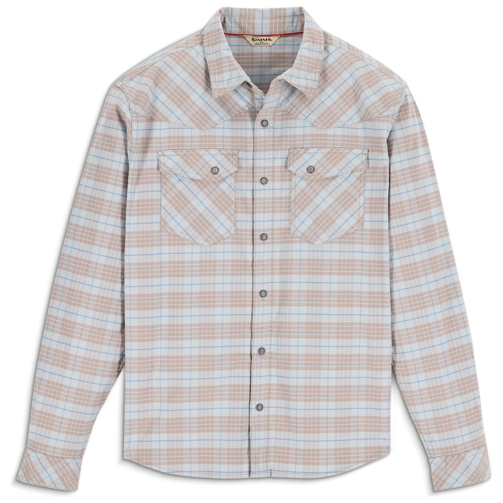 Simms Men's Brackett Flannel Drummond Plaid: Sterling Image 01