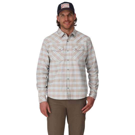 Simms Men's Brackett Flannel Drummond Plaid: Sterling Image 02