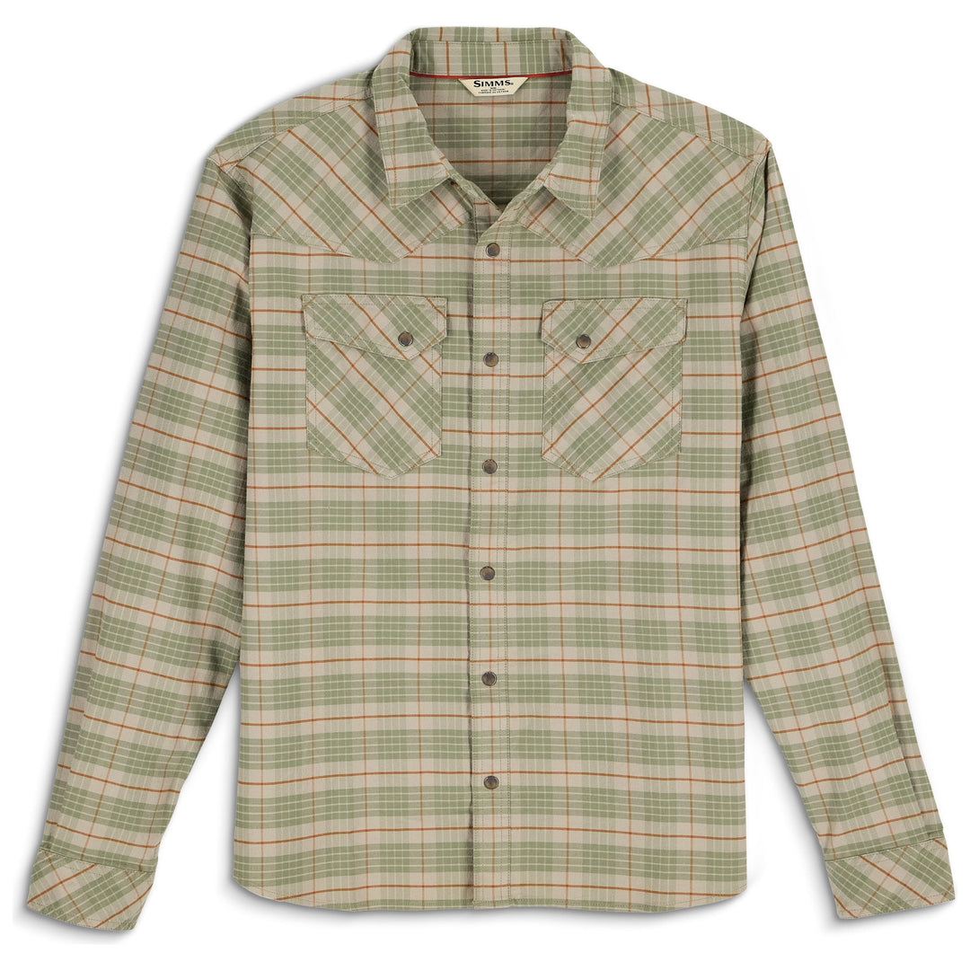 Simms Men's Brackett Flannel Drummond Plaid: Stone Image 01
