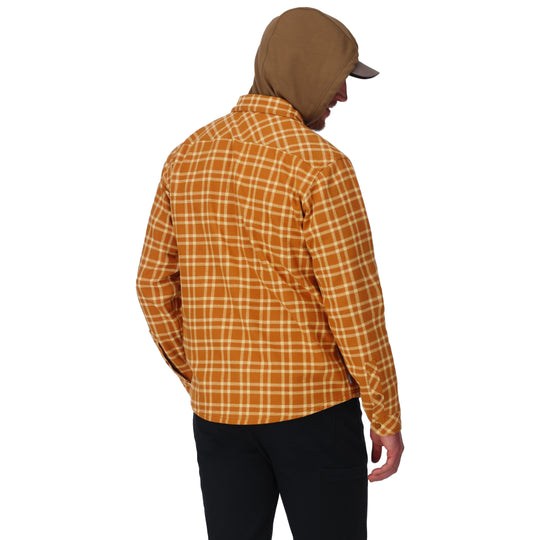Simms Men's Coldweather Hooded Shacket Wakemup Plaid: Stonefly Image 03