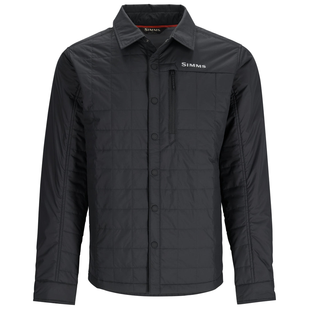 Simms Men's Fall Run Hybrid Shacket Black Image 01