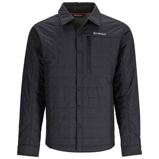 Simms Men's Fall Run Hybrid Shacket Black Image 01