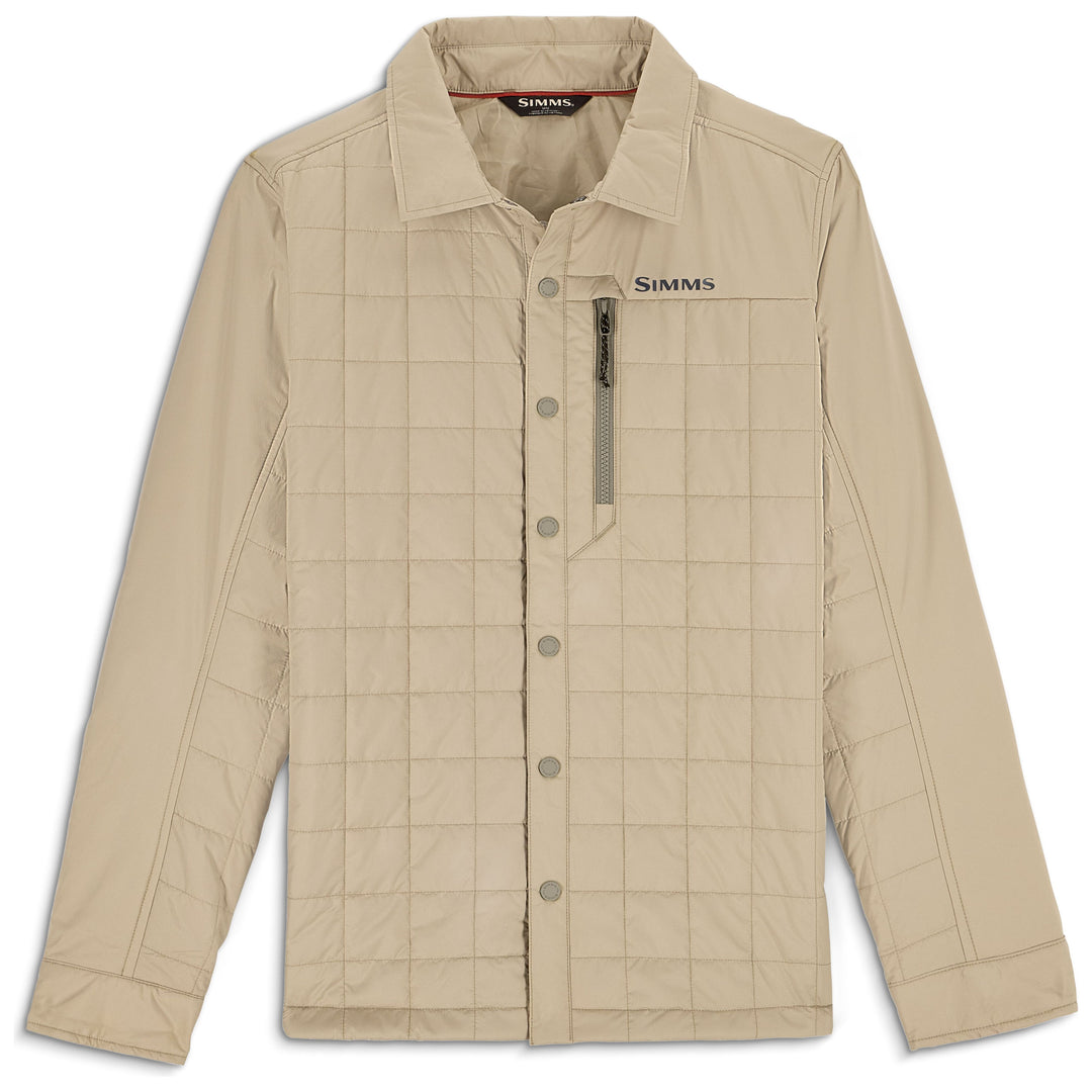 Simms Men's Fall Run Hybrid Shacket Stone Image 01