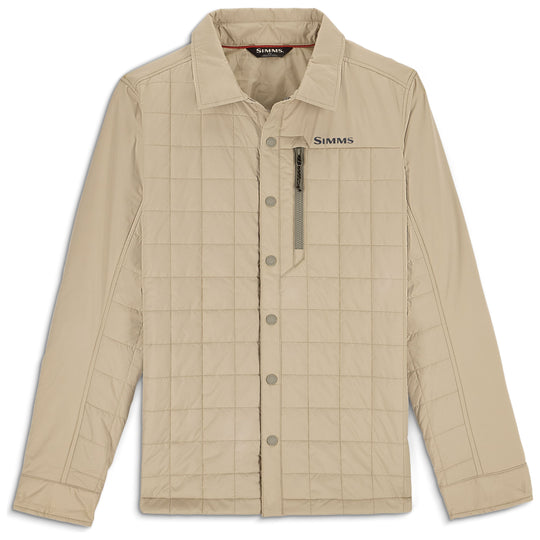 Simms Men's Fall Run Hybrid Shacket Stone Image 01