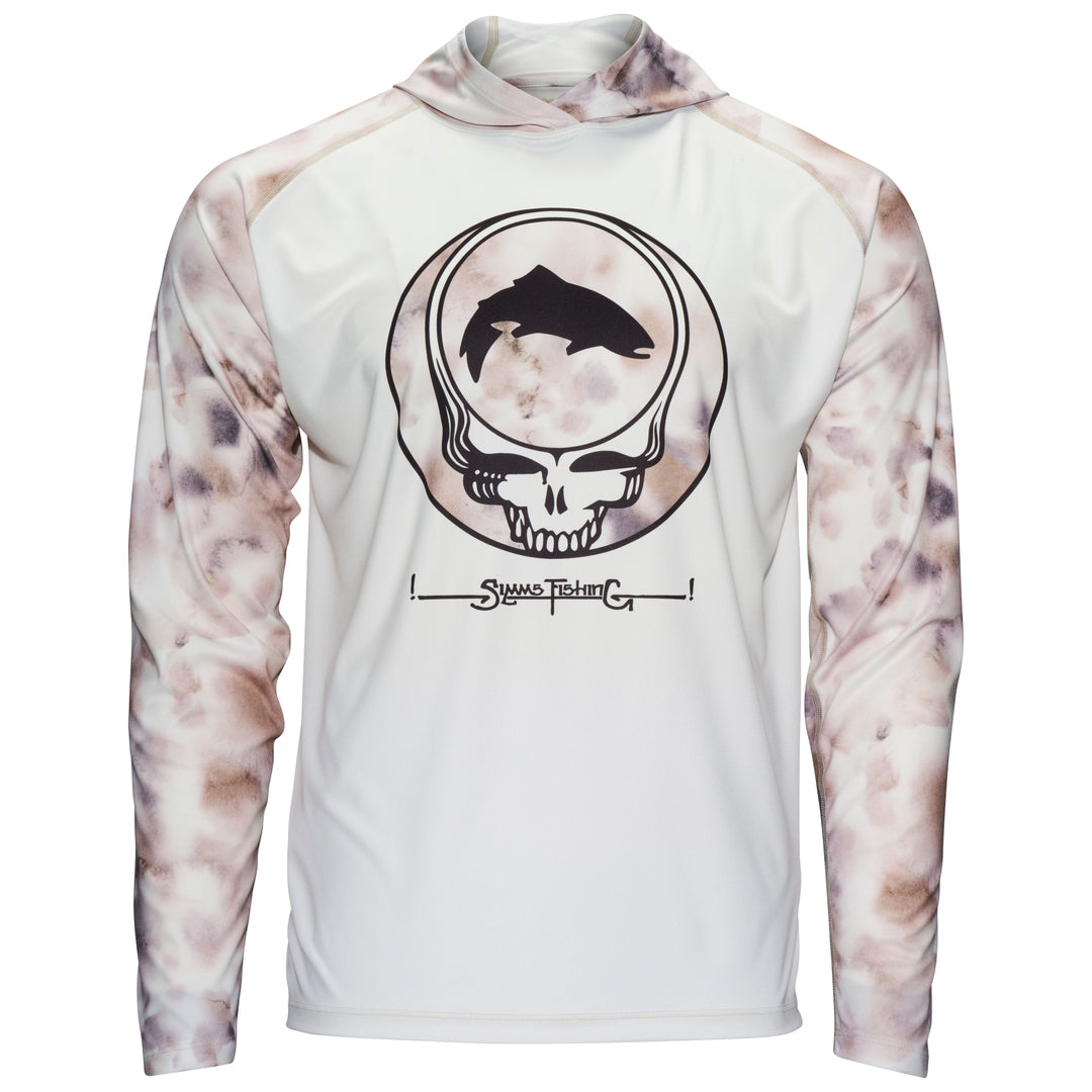 Simms Men's Grateful Dead SolarTech Hoody Steal Your Face - Cloud Image 01