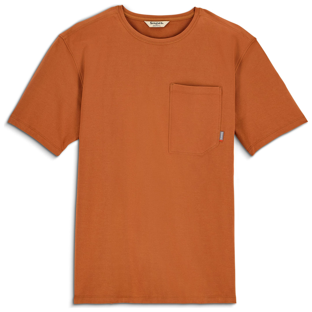 Simms Men's Harbor Pocket T-Shirt Stonefly Image 01