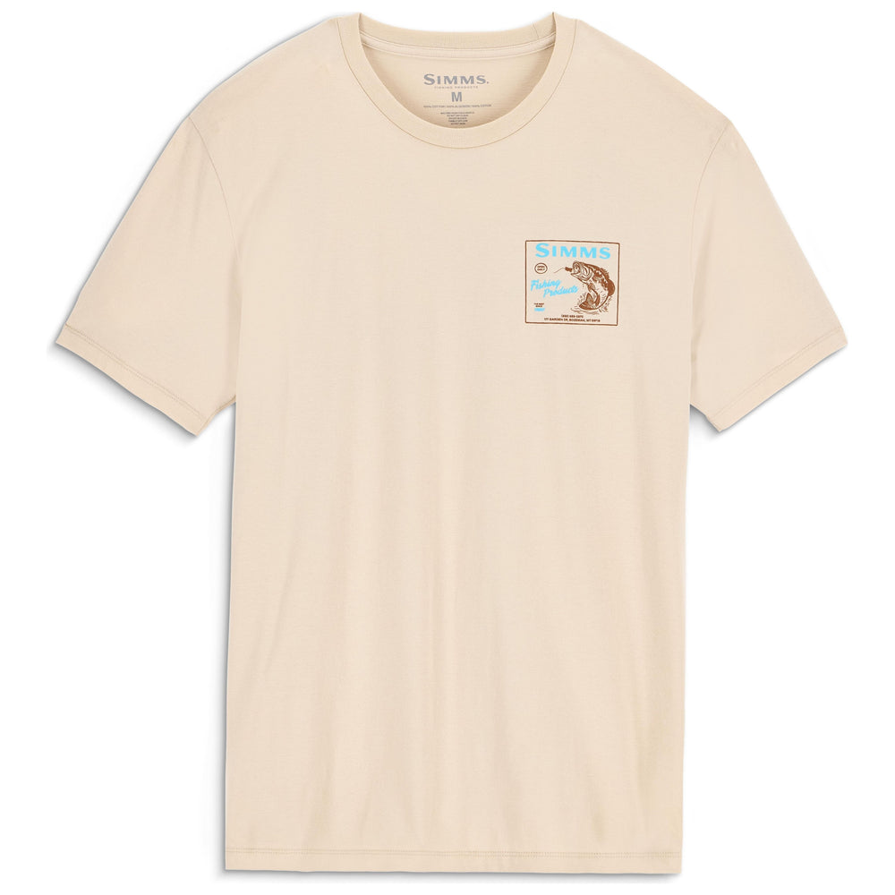 Simms Men's Locals Bass Shop T-Shirt Natural Image 02
