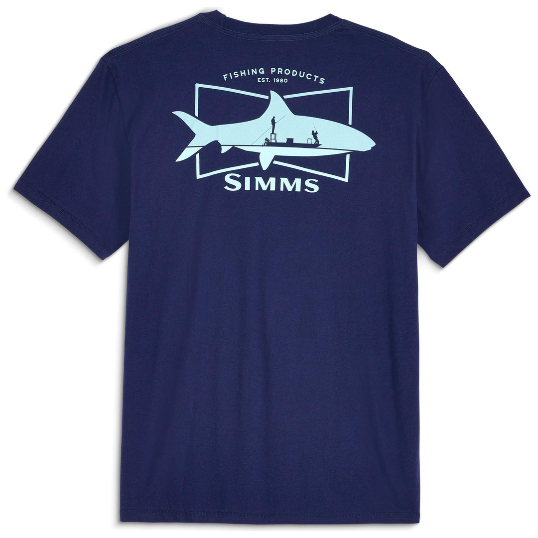 Simms Men's Salty Sign T-Shirt Navy Image 01