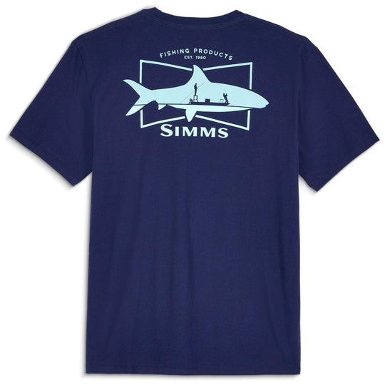 Simms Men's Salty Sign T-Shirt Navy Image 01