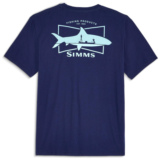 Simms Men's Salty Sign T-Shirt Navy Image 01