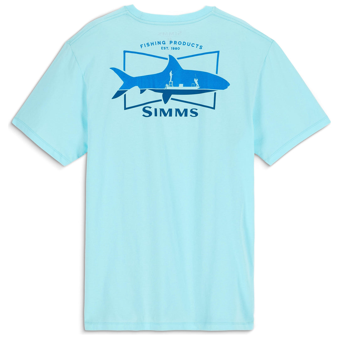 Simms Men's Salty Sign T-Shirt Sea Breeze Image 01