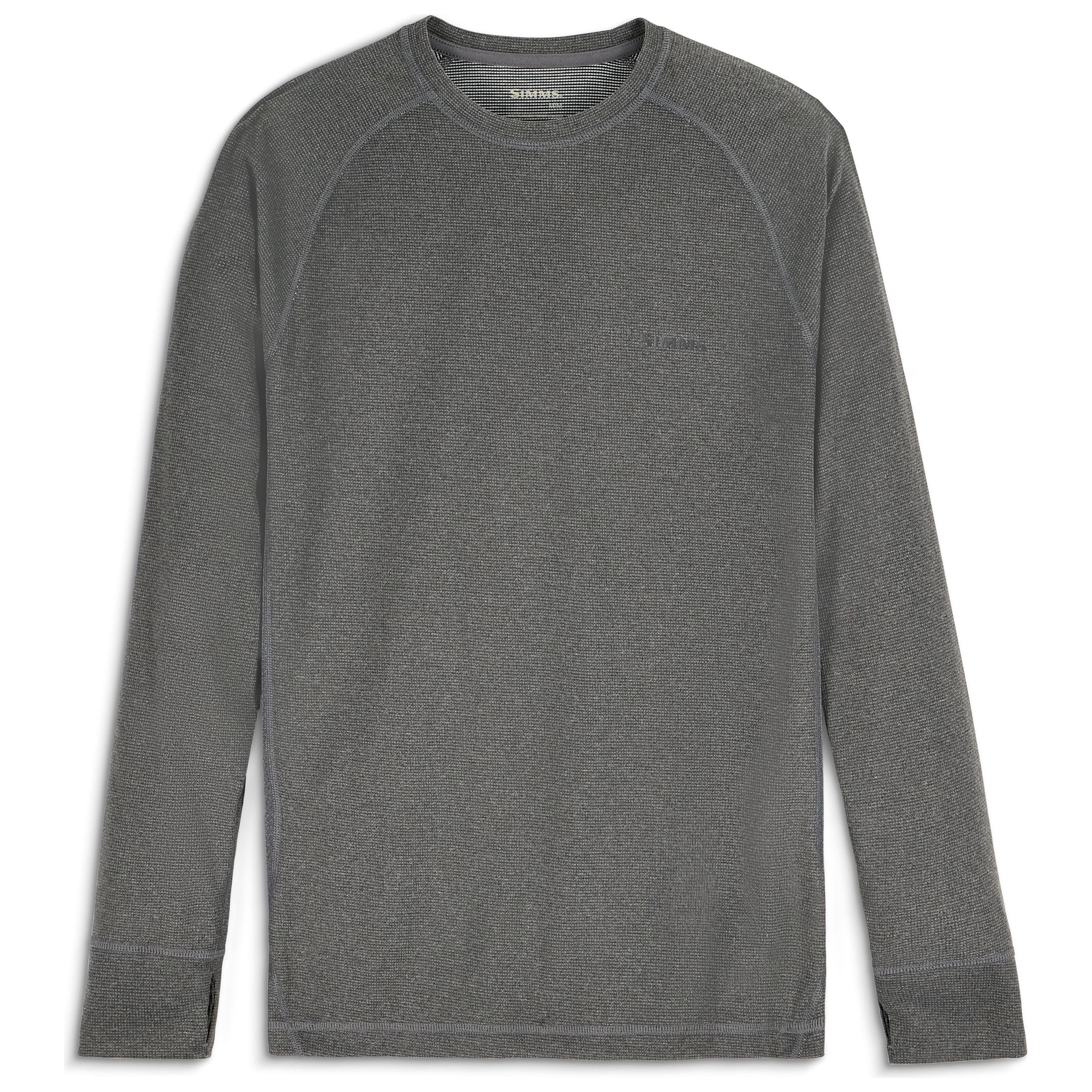 Simms Men's Strata 160 LS Crew Dark Grey Heather Image 01