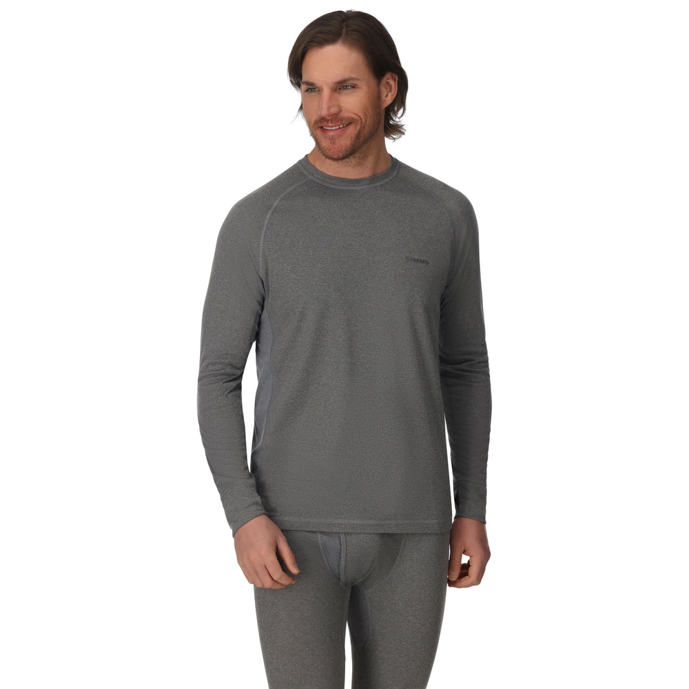 Simms Men's Strata 160 LS Crew Dark Grey Heather Image 02