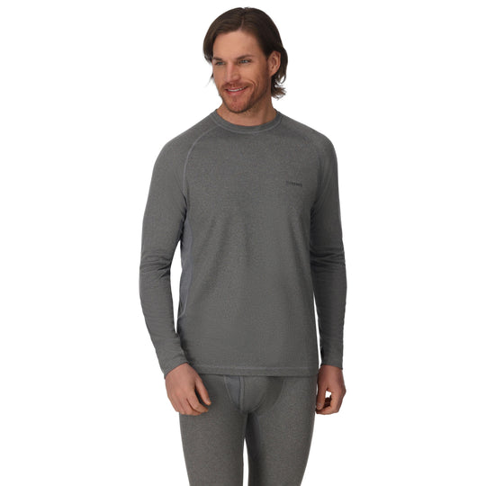 Simms Men's Strata 160 LS Crew Dark Grey Heather Image 02