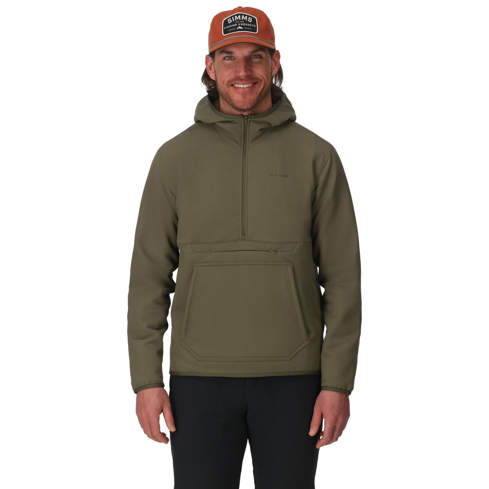 Simms Men's Strata 330 Half-Zip Hoody Loden Image 02