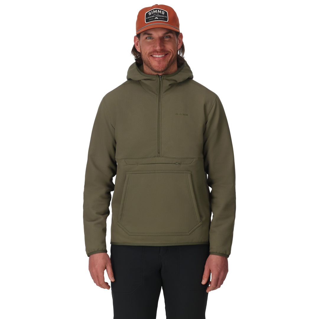 Simms Men's Strata 330 Half-Zip Hoody Loden Image 02