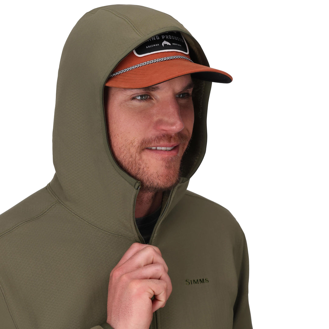 Simms Men's Strata 330 Half-Zip Hoody Loden Image 04
