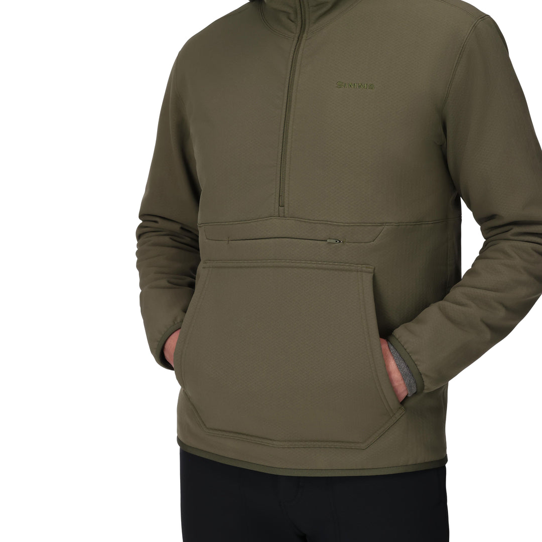 Simms Men's Strata 330 Half-Zip Hoody Loden Image 06