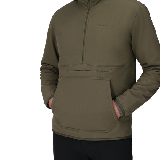 Simms Men's Strata 330 Half-Zip Hoody Loden Image 06
