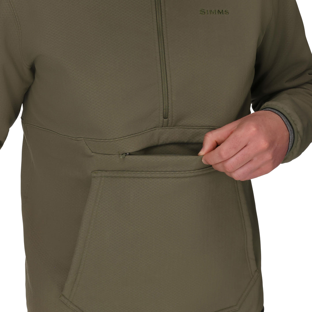 Simms Men's Strata 330 Half-Zip Hoody Loden Image 07