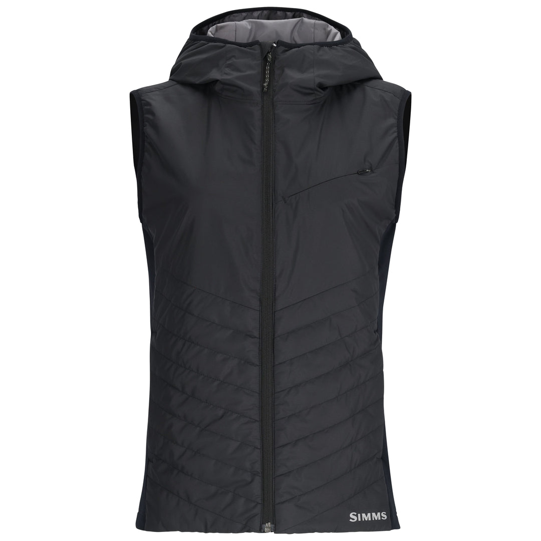 Simms Women's Fall Run Hybrid Hooded Vest Black Image 01